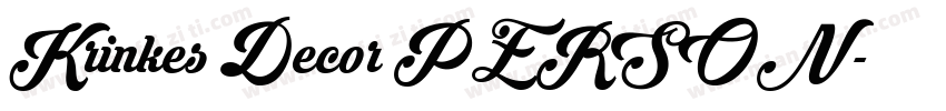 Krinkes Decor PERSON字体转换